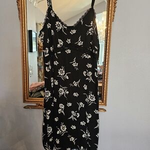 Black and White Floral Sun Dress